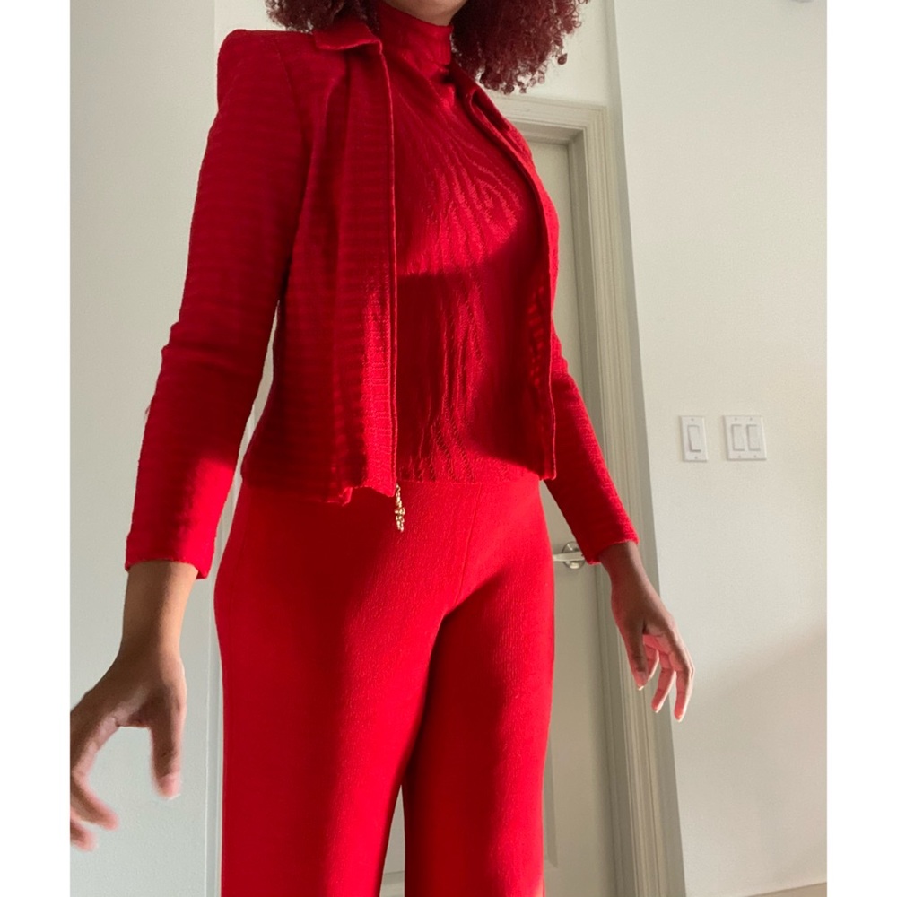 Red St. John 4 pc suit